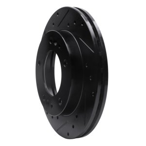 Kia Sportage Brake Rotor (1) - Front Left - R1 Concepts - Drilled & Slotted - Black - `95-`02